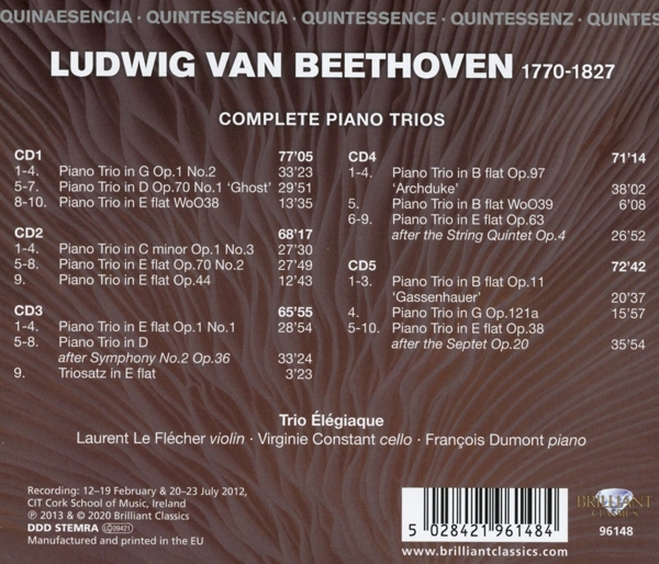 Beethoven:Complete Piano Trios (QU) 1