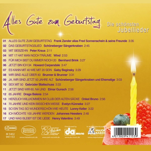 Alles Gute Zum Geburtstag-Die Schönsten Jubel-Li 1