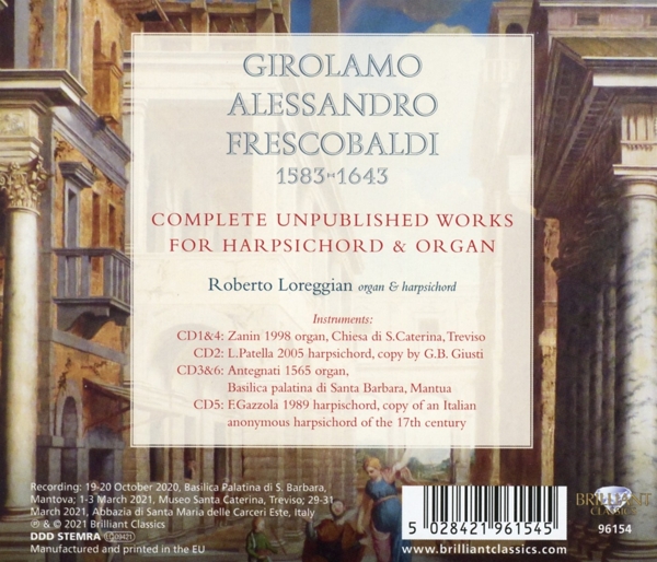 Frescobaldi:Complete Unpublished Works 1