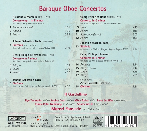 Baroque Oboe Concertos 1