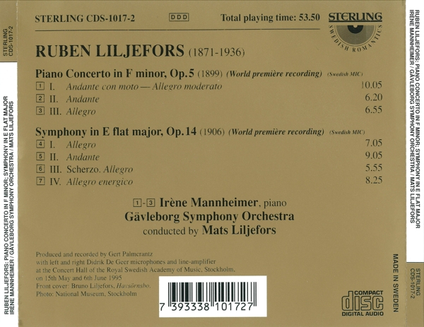 Liljefors/ Sinf.In E/ Klav.Kon 1