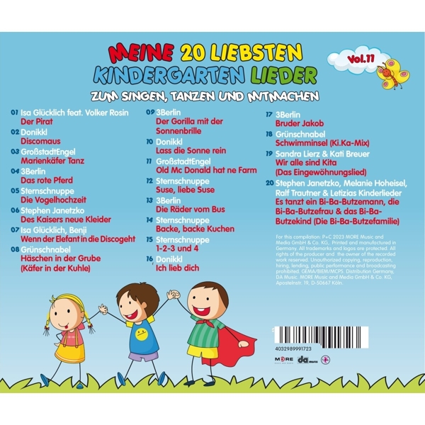Meine 20 liebsten Kindergarten Lieder Vol. 11 1
