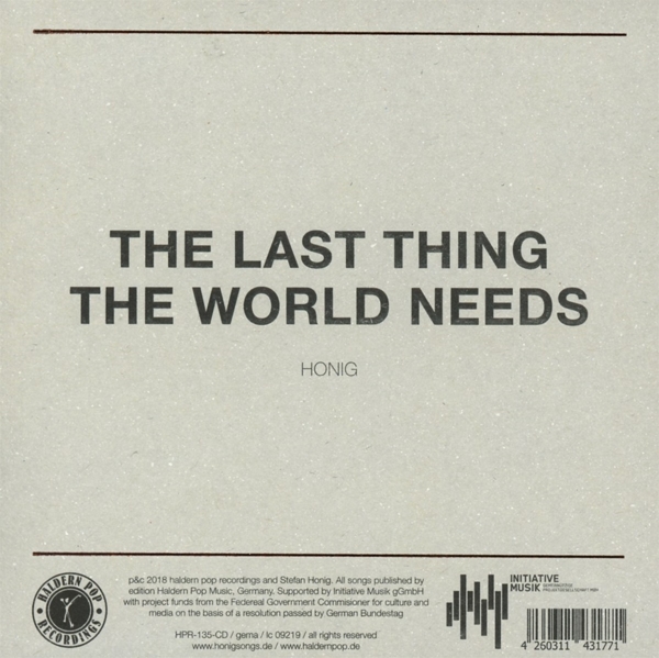 The Last Thing The World Needs 1