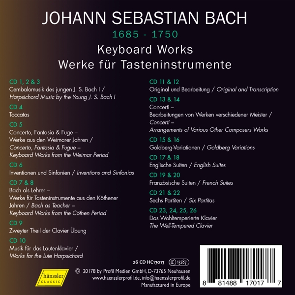 Bach: Complete Keyboard Works 1
