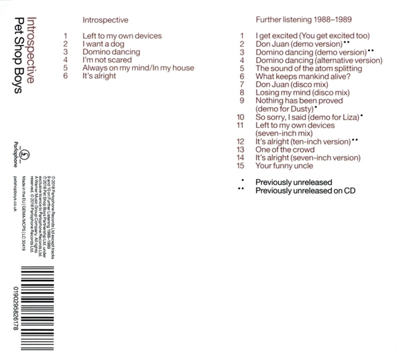 Introspective:Further Listening 1988-1989 1