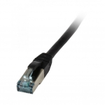 Synergy 21 Kabel, Dosen, Etc. - Patchkabel RJ45, CAT6A 500Mhz, 0.5m, schwarz, S-STP(S/FTP), TPE(Superflex), AWG26, Synergy 21