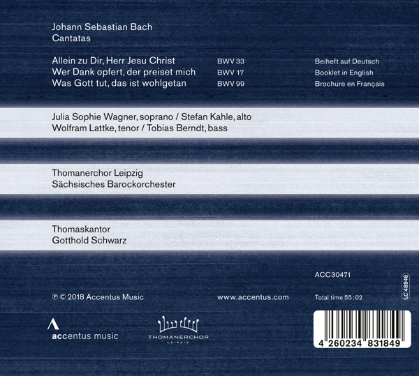 Bachkantaten BWV 33, 17, 99 1