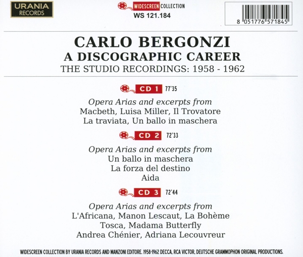 Carlo Bergonzi: Diskographie einer Karriere 1
