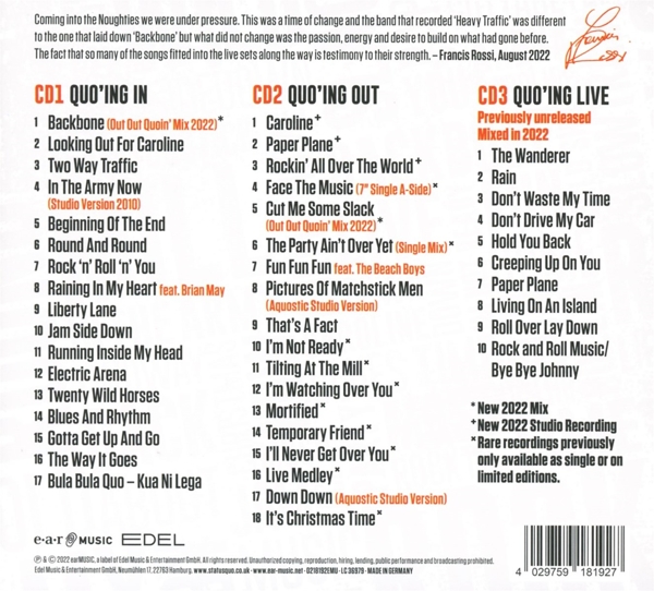 Quo\'ing In-The Best Of The Noughties (Ltd.3CD) 1