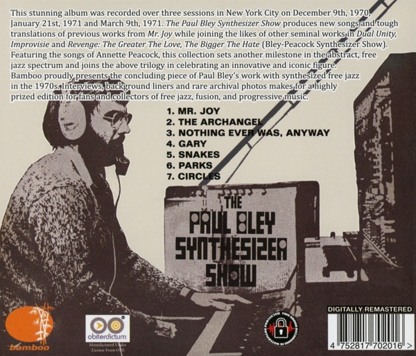 The Paul Bley Sythesizer Show 1