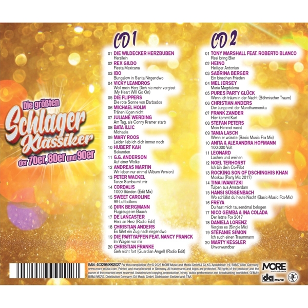 Die größten Schlager Klassiker der 70er, 80er und 1