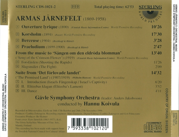 Järnefelt:Orchestermusik 1