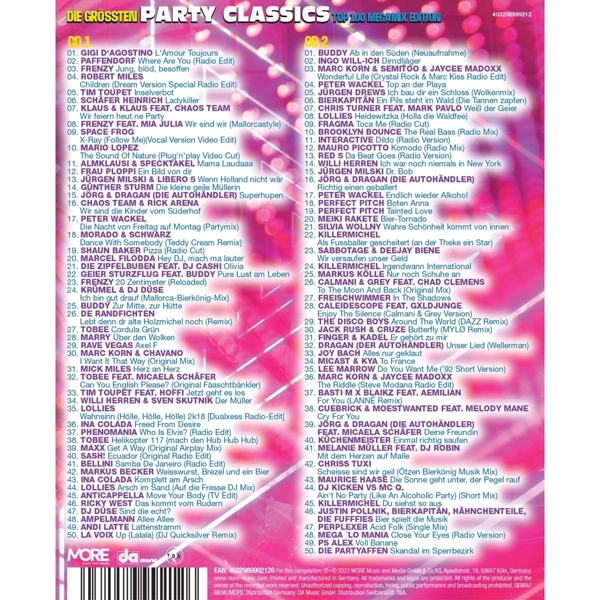Die größten Party Classics - Top 100 Megamix Editi 1