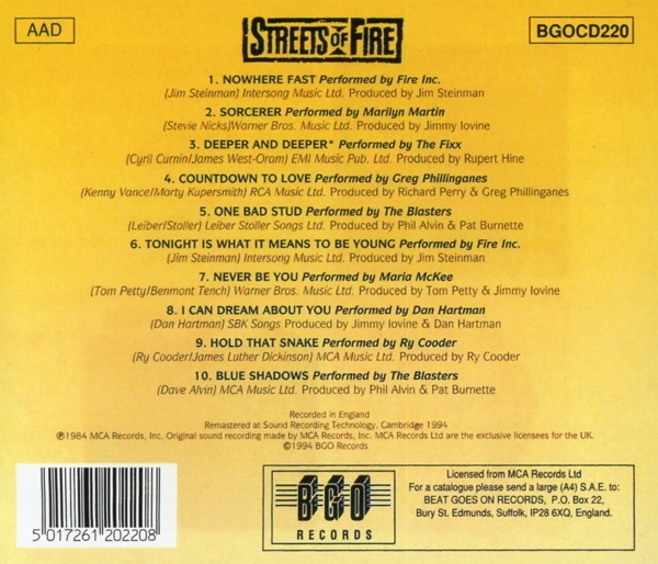 Streets Of Fire (Music From The Motion Picture) 1