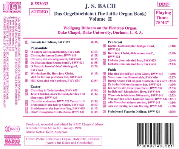 Das Orgelbüchlein Vol.2 1