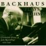 Wilhelm Backhaus - Brahms-Aufnahmen Fr Hmv 1929-1936