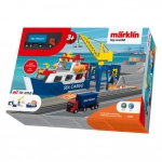 Mrklin - 072223 my world - Cargo ship and harbour crane (072223)