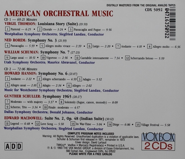 Amerikanische Orchestermusik 1