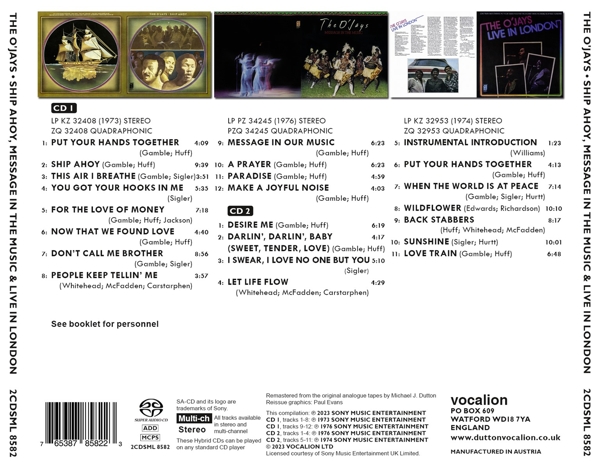 Ship Ahoy/ Message in the Music/ Live in London 1