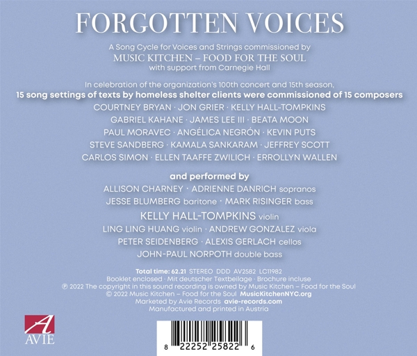 Forgotten Voices: A Song Cycle f.Voices & Strings 1