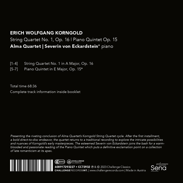Erich Wolfgang Korngold: String Quartet no. 1, op. 1