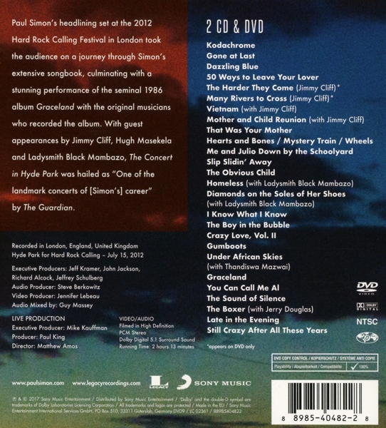 The Concert in Hyde Park (CD/ DVD) 1