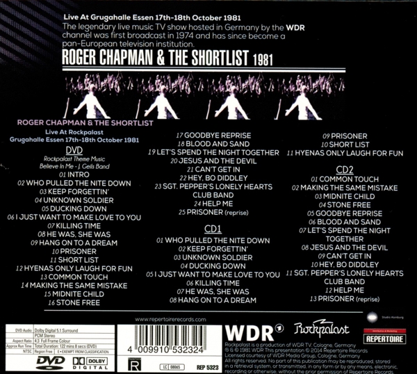 Live at Grugahalle Essen 1981 Live at Rockpalast R 1