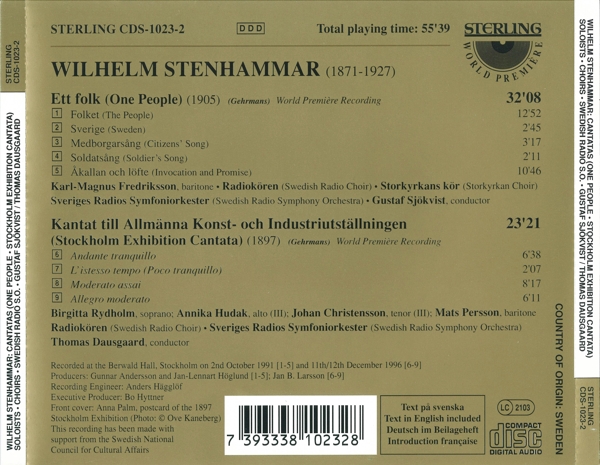 Stenhammar/ Kantaten 1