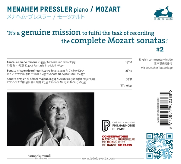 Fantasie K 475 & Klaviersonate K 457, 333 1