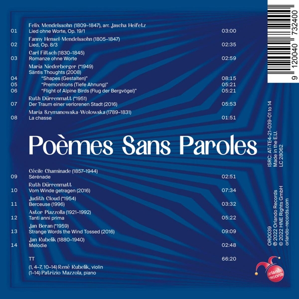 Poèmes Sans Paroles 1
