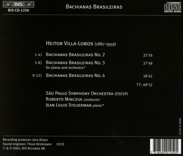 Bachianas Brasileiras 2, 3 Und 4 1