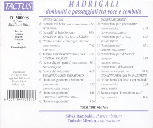 Madrigale Diminuiert Und Transkribiert 1