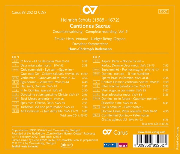 Cantiones Sacrae SWV 53-93 (Schütz-Edition Vol.5) 1