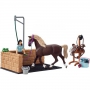 Schleich - Horse Club washing area with Emily & Luna toy figure