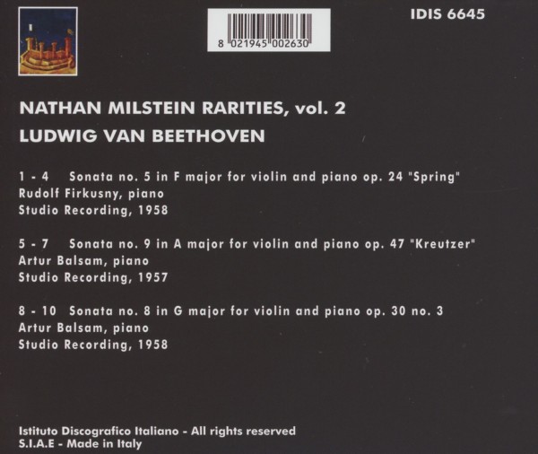 Nathan Milstein-Raritäten vol.2 1