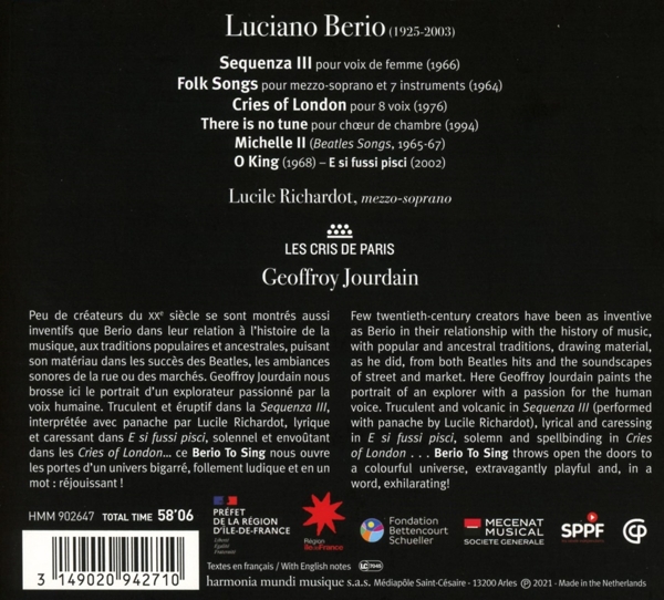Berio To Sing 1