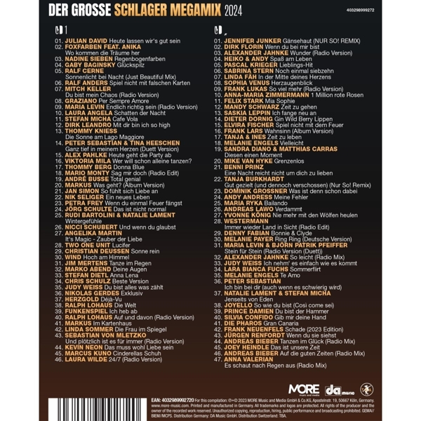 Der große Schlager Megamix 2024 1