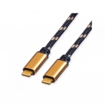 Roline - ROLINE GOLD USB4 Gen3x2 40Gbit/s Kabel C-C ST/ST 100W 1m - Kabel - Digital/Daten (11.02.9038)