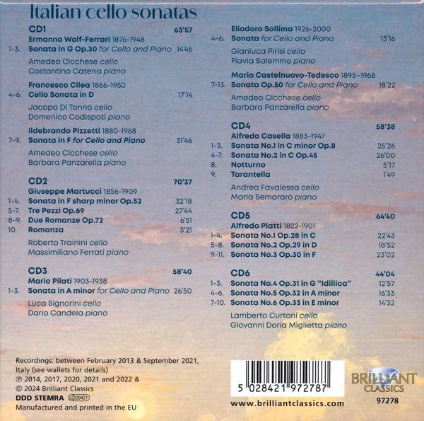 Italian Cello Sonatas(6CD) 1
