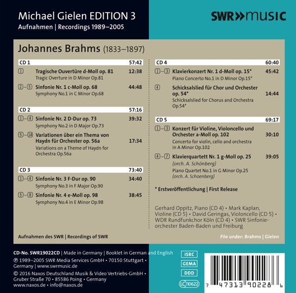 Michael Gielen Edition, Vol.3 1