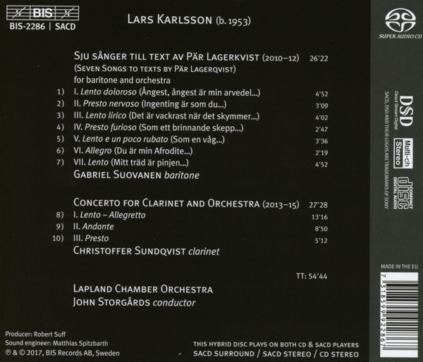 Suovanen / Sundqvist / Storgards / Lapland Chamber 1
