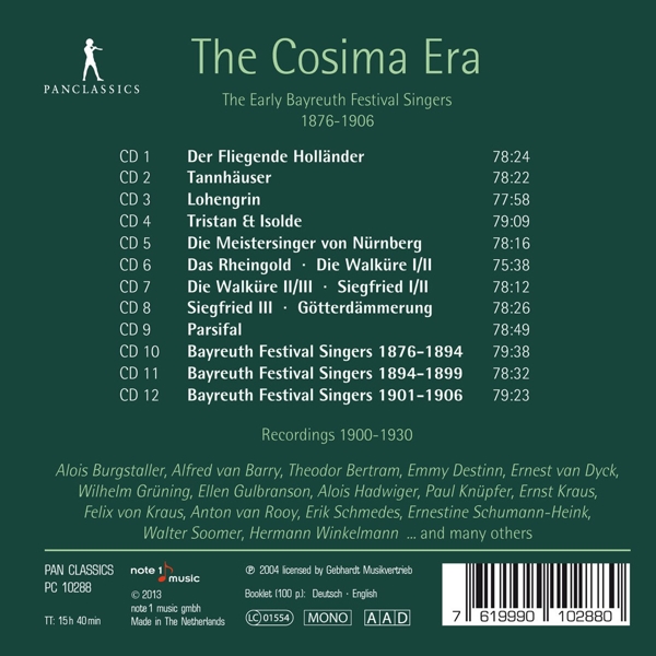 The Cosima Era-Bayreuth Festival Singers 1