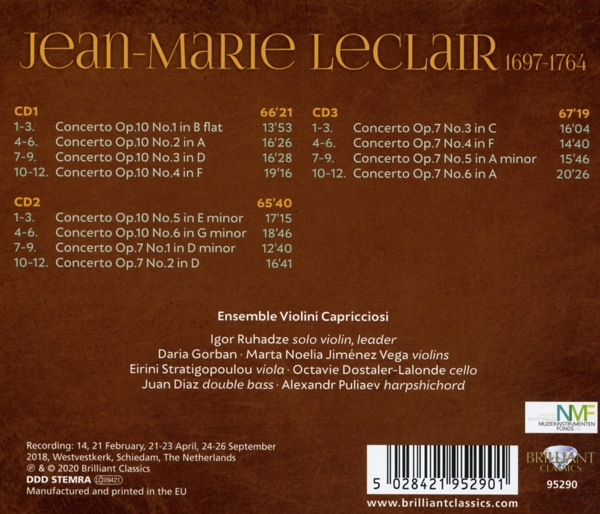 LeClair, Jean Marie:Complete Violin Concertos 1