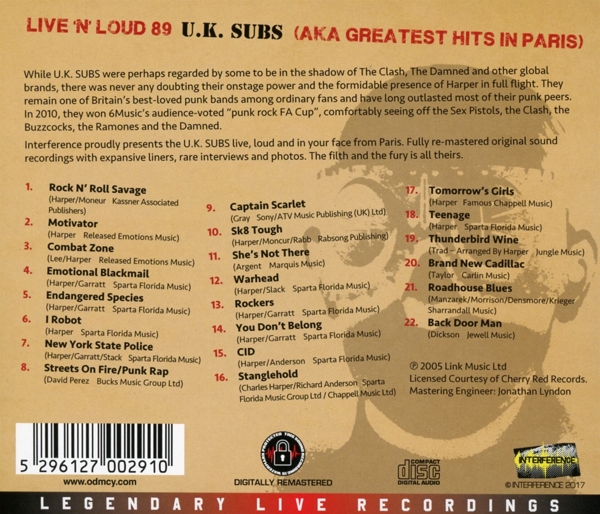 Live n Loud 89 (Aka Greatest Hits In Paris) 1