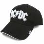 Ac / Dc - Ac/dc Men's Baseball Cap: White Logo With High Embossed Application