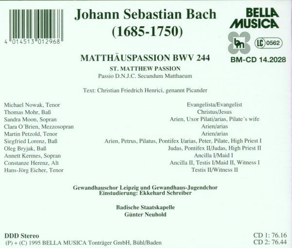Matthäuspassion BWV 244 1