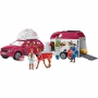 Schleich - Aventure au Horse Club avec voiture et remorque pour chevaux, vhicule jouet