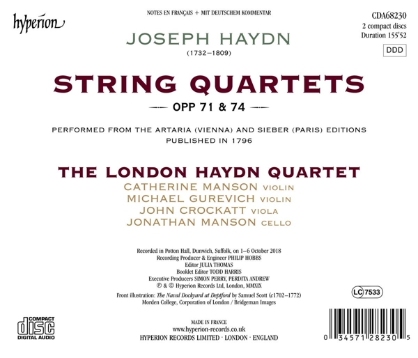 Die Streichquartette Opp.71 & 74 1