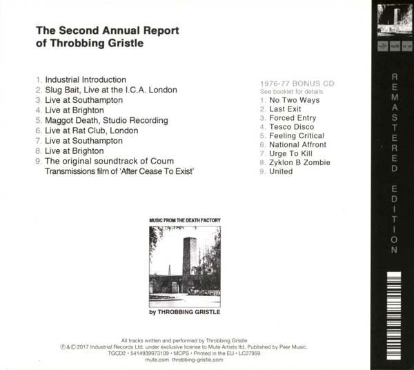 The Second Annual Report Of Throbbing Gristle / 2CD 1