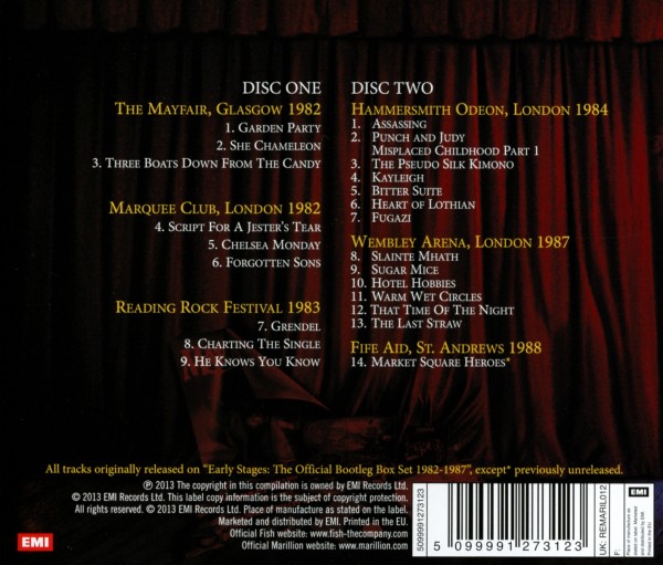 Marillion -Early Stages: The Highlights (Offical Bootleg Coll